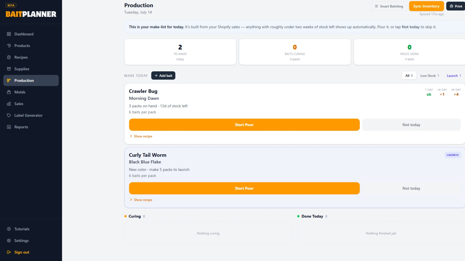 Production — A make-list that builds itself
